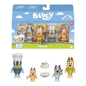 BLUEY-Spielfiguren 4er-Pack S13 Let´s Play Chef - Pavlova