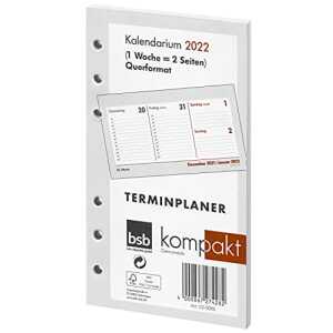 BSB Ersatzkalendarium Kompakt 2026, A6 quer, 1 Woche = 2 Seiten, 02-0086