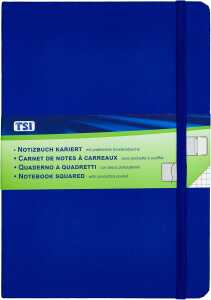 TSI Notizbuch A5 kariert, 96 Blatt, dunkelblau