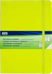 TSI Notizbuch A5 kariert, 96 Blatt, grün