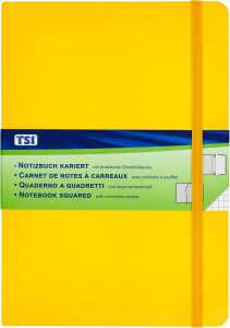 TSI Notizbuch A5 kariert, 96 Blatt, safran