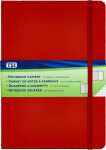 TSI Notizbuch A5 kariert, 96 Blatt, rot
