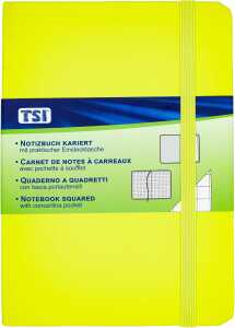 TSI Notizbuch B7 kariert 96 Blatt grün