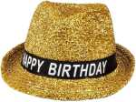 Boland Hut Sparkling Happy Birthday gold