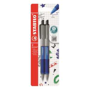 STABILO Kugelschreiber pointball colorful ultramarinblau 2 Stück Blister Kartonetui