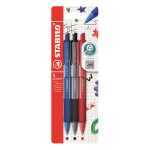 STABILO Kugelschreiber pointball colorful blau/grau/rot 3...