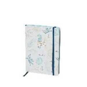 RÖSSLER Notizbuch mit Gummizug Meer Liebe Meerestiere 153x202mm 256 Seiten Softcover