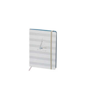 RÖSSLER Notizbuch mit Gummizug Meer Liebe Segelboot 153x202mm 256 Seiten Softcover