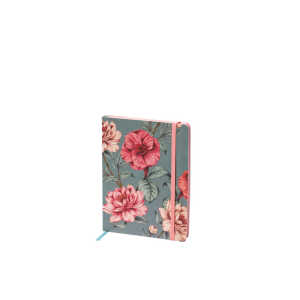 RÖSSLER Notizbuch mit Gummizug Valentina Floral 153x202mm 256 Seiten Softcover