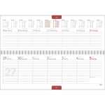 2026 Zettler Tisch-Querkalender Profi rot