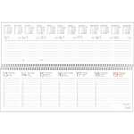 2026 Zettler Tischquerkalender 1W/2S rot