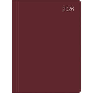 2026 Zettler Taschenkalender 1T/1S bordeaux