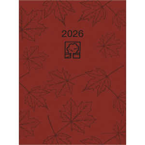2026 Zettler Taschenkalender 1T/1S Recycling rot