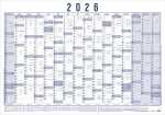 2026 Zettler Plakatkalender 16M/1S 5 Stk. Gerollt blau
