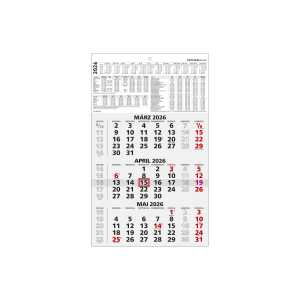 2026 Zettler 3-Monatskalender schwarz/rot