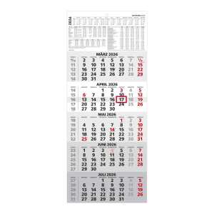 2026 Zettler 5-Monatskalender schwarz/rot