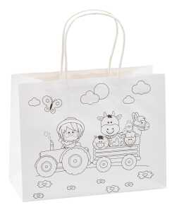 TSI Ausmaltüten Shopper 23 x 10 x 18 cm BAUERNHOF