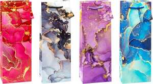 Geschenktüte Flasche 36x12x8 cm MARMOR