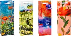 Geschenktüten Flasche 36x12x8cm FINE ARTS