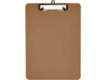 Klemmbrett , Holzhartfaser, braun, DINA4, mit...