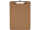 Klemmbrett , Holzhartfaser, braun, DINA4, mit Aufhängeöse