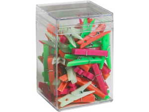 Mini-Wäscheklammern, 32 mm, bunt gemischt, Dose à 60 Stück, für Großverbraucher