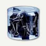 Foldback-Klammern, Schwarz, Inhalt 10 x 19 mm, 10 x 25...