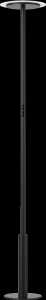 LED-Stehleuchte, Aluminium, schwarz, Dimmer, 4.000K, 45W, 39W o 6W u, Ø298x1900 mm