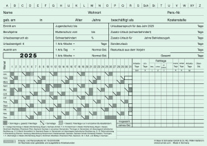 Urlaubskarte A5quer für 2025 100St