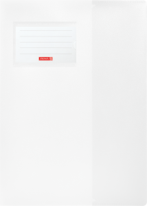 Hefthülle A4 FACT!pp weiß mit Namensschild