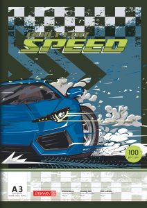 Zeichenblock A3 20 Blatt Fast Wheels