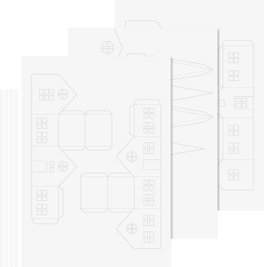 Licht Dorf 5er weiß