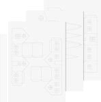 Licht Dorf 5er weiß