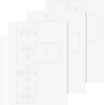 Licht Häuser 3er weiß