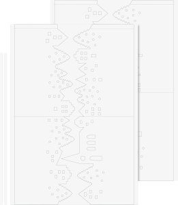 Licht Dorf Leporello weiß
