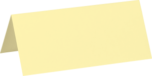 Tischkarte 10x9 hellgelb
