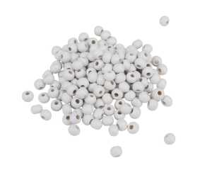 Holzperle 4mm weiß 165er