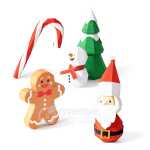 Kreativset 3D-Weihnachtsdekoratione