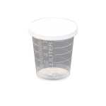 12 Mini-Becher skaliert 30ml+Deckel