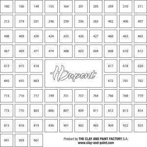 Farbtafel für HD classique 90x90cm