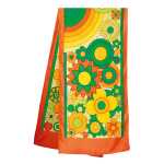 100% Seidenschal 180x43 Flowerpower