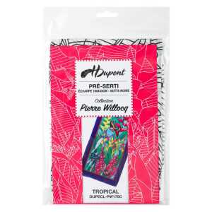 Schal 100% Seide 180x43cm Tropisch