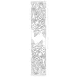 Schal 100% Seide 180x43cm Tropisch