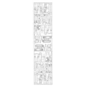 100% Seidenschal 180x43cm Biblio