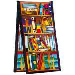 100% Seidenschal 180x43cm Biblio