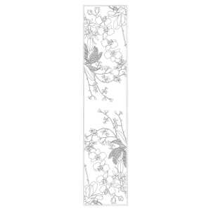 100% Seidenschal 180x43cm Orchidee