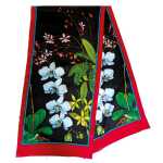 100% Seidenschal 180x43cm Orchidee