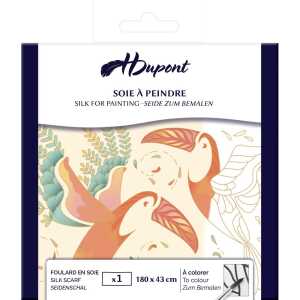 Schal 100 % Seide 180x43 Der Flug