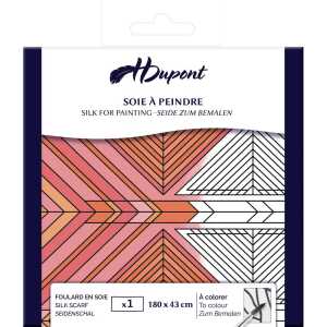 Schal 100 % Seide 180x43 Dreieck