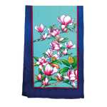 100% Seidenschal 145x43cm Magnolien